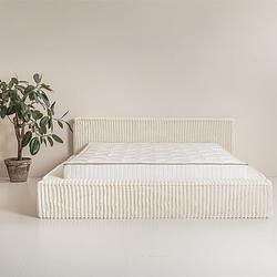 Foto van 2-persoons bedframe melody met opbergruimte - beige 160x200 cm - pocketvering - inclusief topper - dekbed-discounter.nl