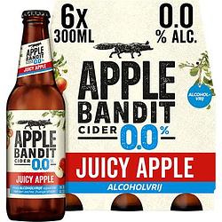 Foto van Apple bandit cider juicy apple 0.0 fles 6 x 30cl bij jumbo