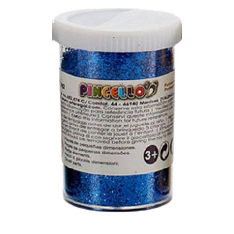 Foto van Pincello knutselglitters junior 80 gram blauw