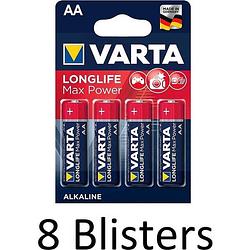 Foto van Varta longlife max power aa batterijen - 32 stuks (8 blisters a 4 st)
