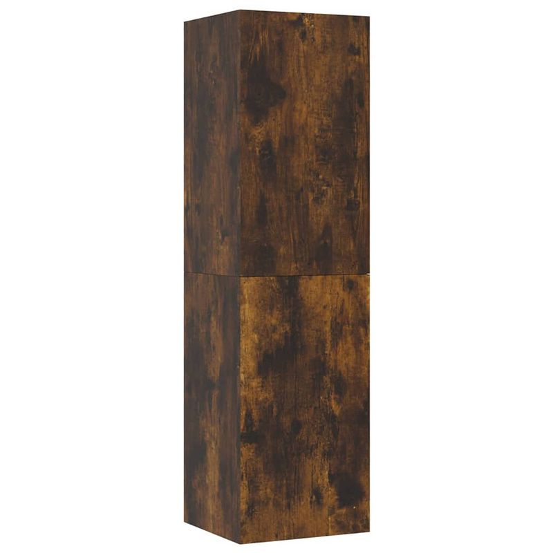 Foto van The living store wandmeubel hangend gerookt eiken - tv-meubel - 30.5 x 30 x 110 cm