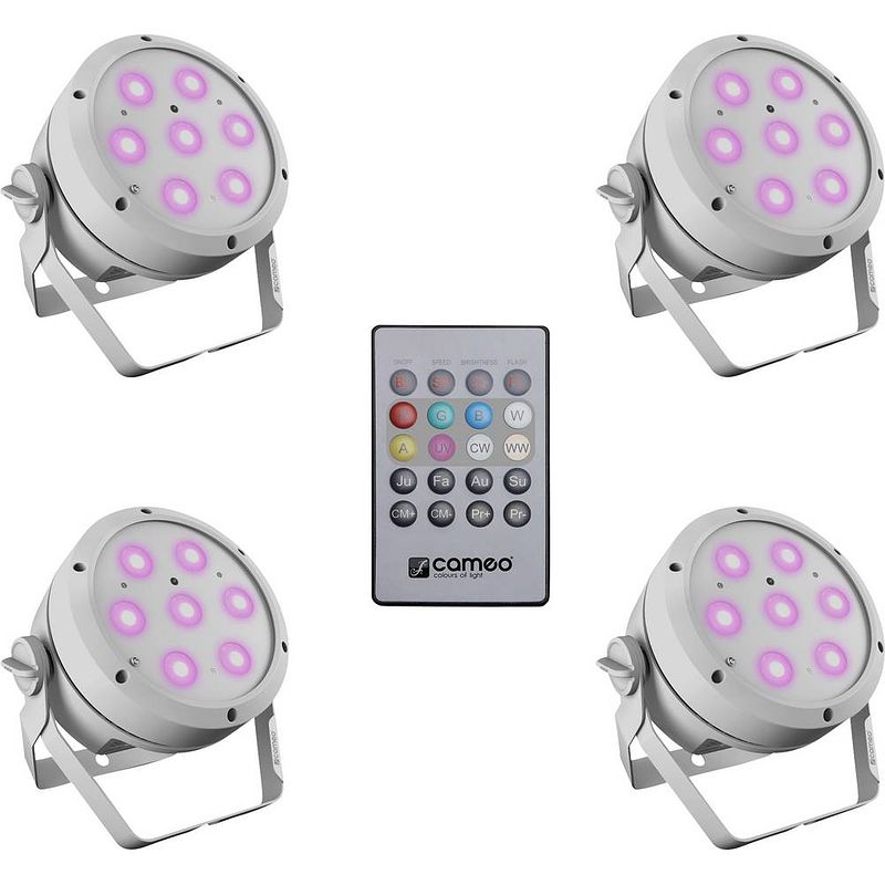 Foto van Cameo root par 4 wh set 1 par led-schijnwerper aantal leds: 7 4 w wit