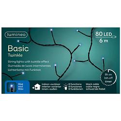 Foto van Led basic lights twinkle buit 600cm-80l zwart/blauw