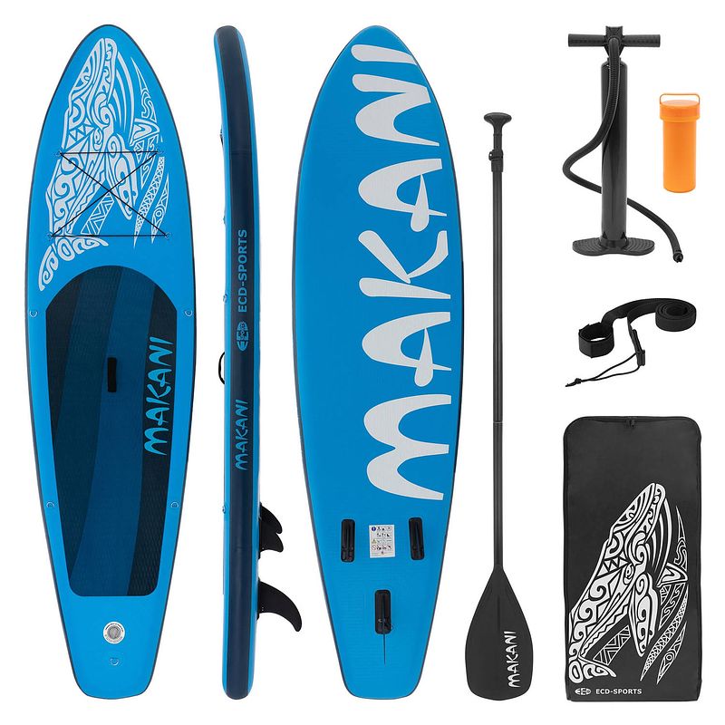 Foto van Stand up paddle surfboard blauw makani