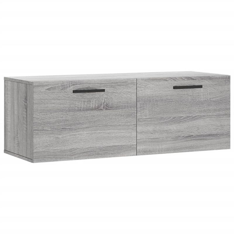 Foto van The living store wandkast - grijs sonoma eiken - 100 x 36.5 x 35 cm - displayfunctie