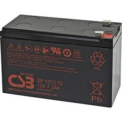 Foto van Csb battery gp 1272 standby usv loodaccu 12 v 7.2 ah loodvlies (agm) (b x h x d) 150 x 97 x 65 mm kabelschoen 6.35 mm onderhoudsvrij, geringe zelfontlading,