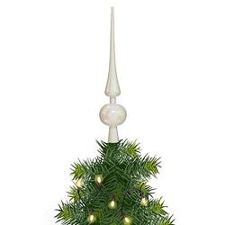 Foto van Feeric lights and christmas - kerstboom piek - wit - plastic - h28 cm - kerstboompieken