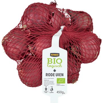 Foto van Jumbo biologisch rode uien 450g