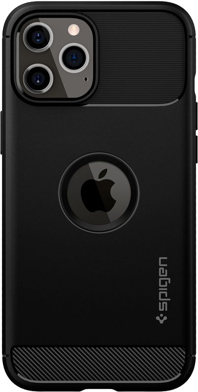 Foto van Spigen rugged armor apple iphone 12 / 12 pro back cover zwart