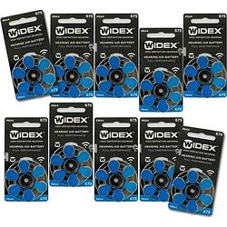 Foto van Widex hoortoestel batterijen 10 pakjes 60 batterijen blauwe sticker p675 gehoorapparaat