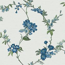 Foto van Dutch wallcoverings behang flower lichtblauw