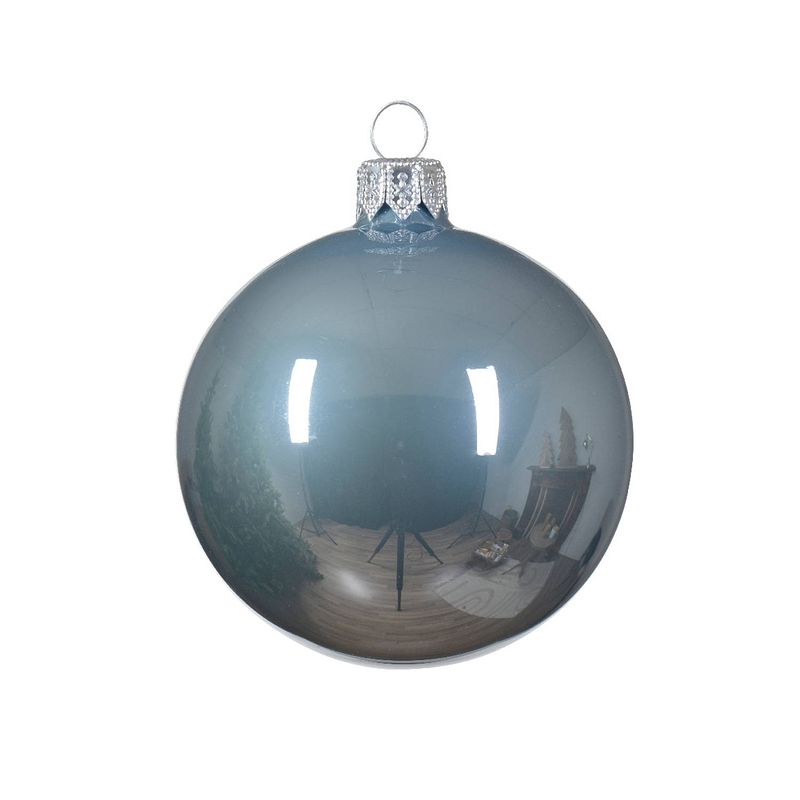 Foto van Decoris - kerstballen glas d10 cm mblw 4st i kerst