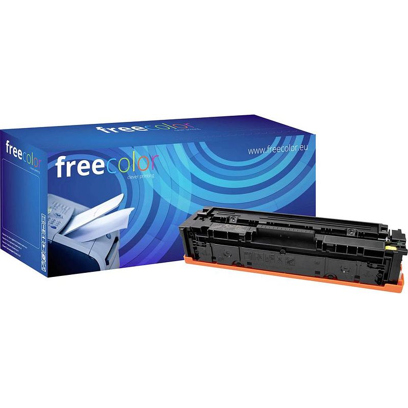 Foto van Freecolor m254y-hy-frc toner single vervangt hp cf542x geel 2500 bladzijden compatibel toner