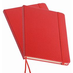Foto van Pakket van 2x stuks schoolschriften/notitieboeken a5 harde kaft gelinieerd rood - notitieboek