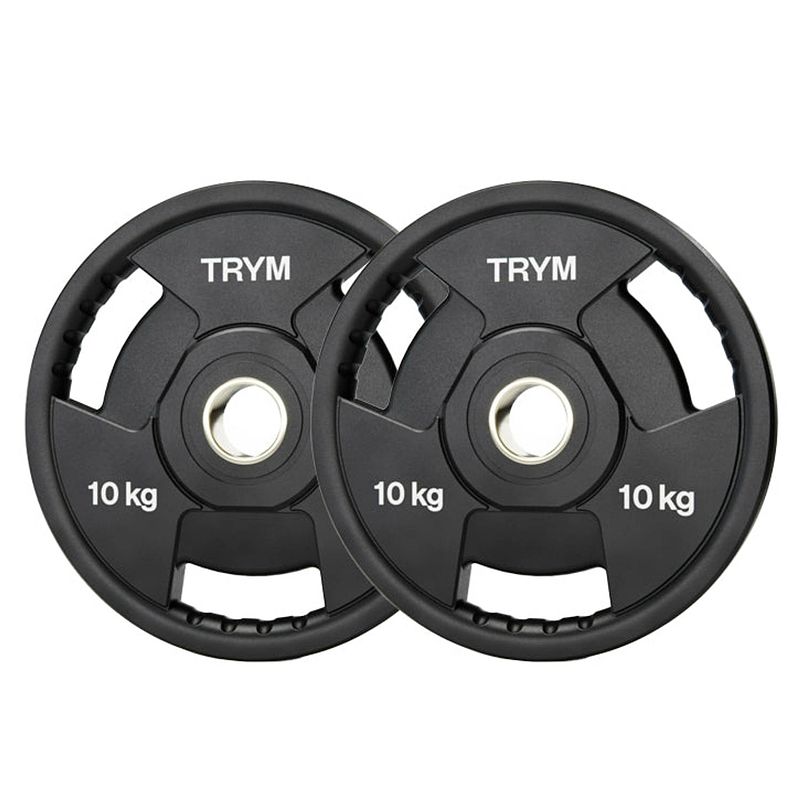 Foto van Trym halterschijven set - bundel - 20 kg - 2 x 10 kg - cpu - 50 mm