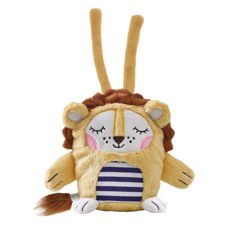 Foto van Ses creative muziekknuffel leo leeuw junior 20 cm pluche bruin