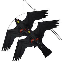 Foto van Hixa vogelverjager - 7 meter - 2 stuks - duivenverjager - vogelverschrikker - kraaien - zwart - nylon