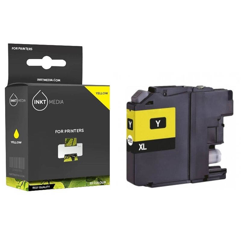 Foto van Inktmedia® - inktcartridge - geschikt brother lc-422xl inktcartridge geel hoge capaciteit - cartridge met inkt