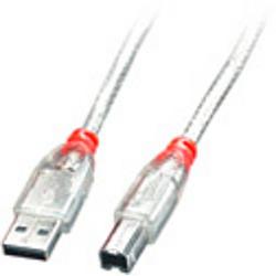 Foto van Lindy usb-kabel usb 2.0 usb-a stekker, usb-b stekker 2.00 m transparant 41753