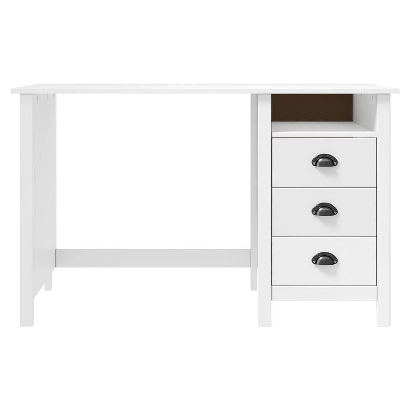 Foto van The living store bureau hill 3 lades 120x50x74 cm massief grenenhout - bureau