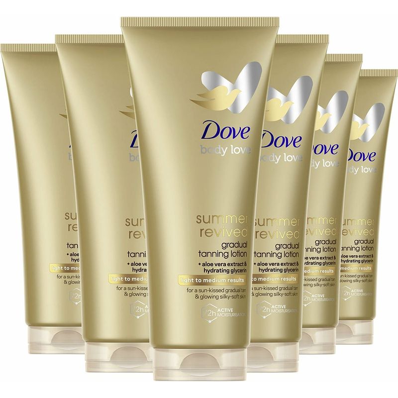 Foto van Dove - derma spa lotion corporelle summer revived - fair - voordeelverpakking - 6 x 200 ml