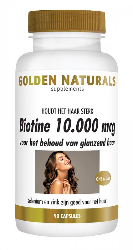 Foto van Golden naturals biotine 10.000mcg capsules