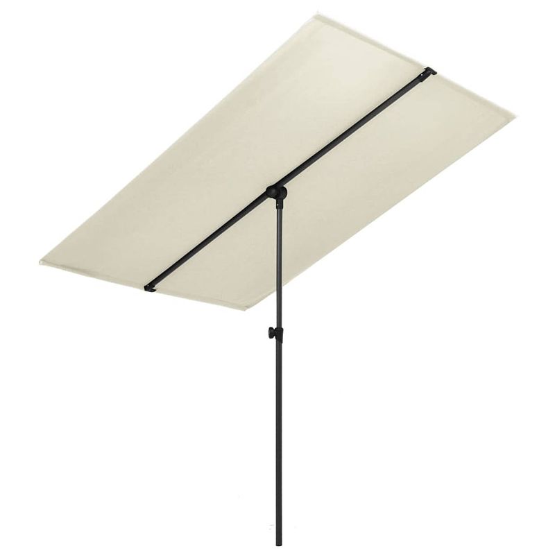 Foto van Vidaxl parasol met aluminium paal 180x130 cm zandwit