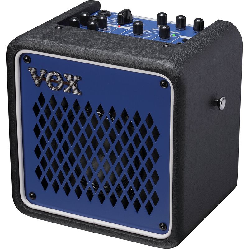 Foto van Vox mini go 3 cobalt blue 1x5 inch draagbare modeling gitaarversterker combo