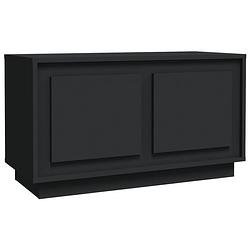 Foto van The living store tv-meubel - trendy - tv-meubels - 80 x 35 x 45 cm - zwart hout