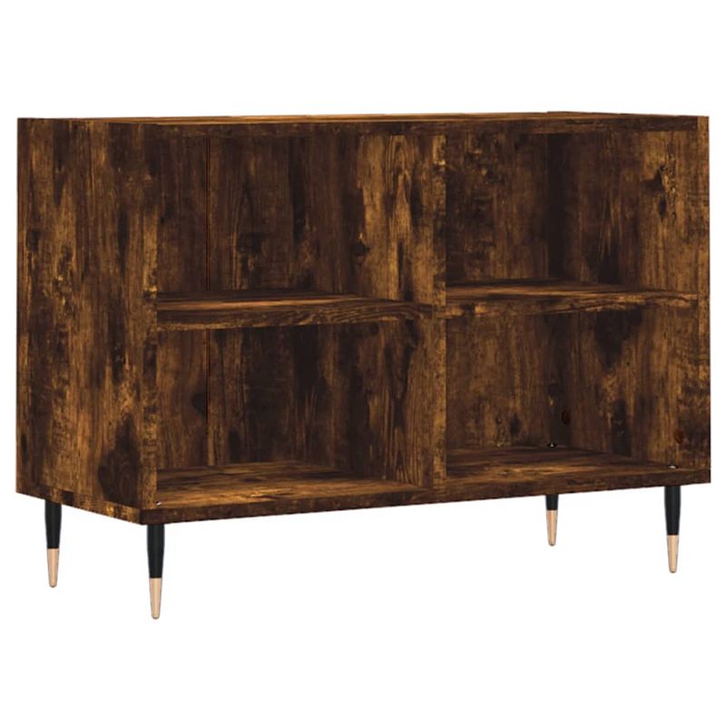 Foto van The living store tv-meubel - tv-kast - 69.5 x 30 x 50 cm - gerookt eiken