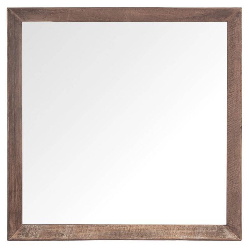 Foto van Dtp home mirror metropole square,80x80x5 cm, recycled teakwood