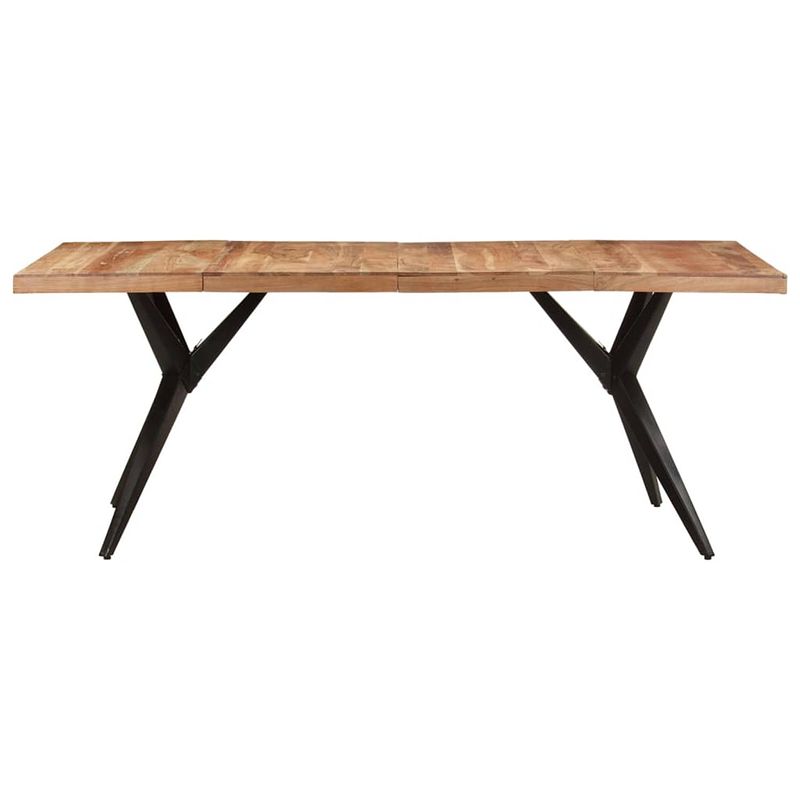 Foto van The living store houten eettafel - acacia - 200 x 90 x 76 cm - uniek design