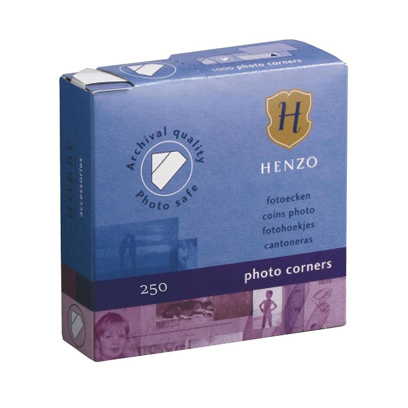 Foto van Henzo fotoplakkers - fotohoekjes - 250 stuks - wit