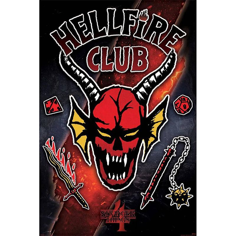 Foto van Pyramid stranger things 4 hellfire club emblem rift poster 61x91,5cm