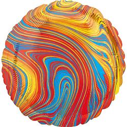 Foto van Amscan folieballon colorful circle 45 cm metallic