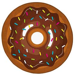 Foto van Achoka vloerkleed donut 75 cm bruin