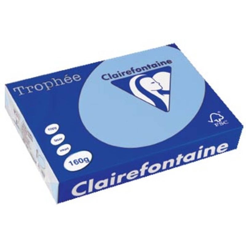 Foto van Clairefontaine trophée pastel a4 helblauw, 160 g, 250 vel