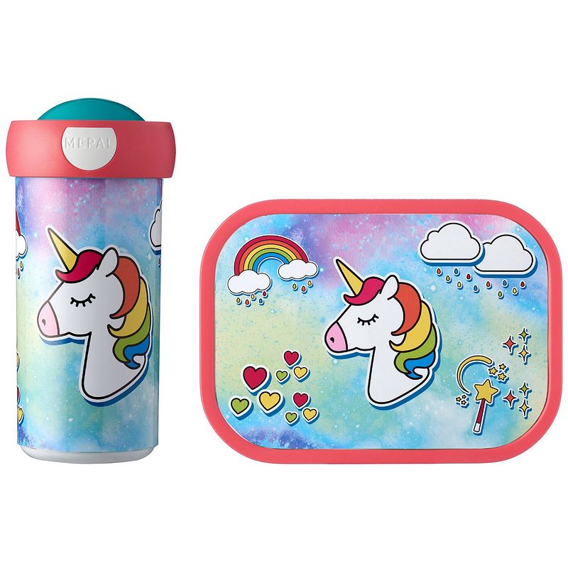 Foto van Mepal lunchset (schoolbeker & lunchbox) campus unicorn