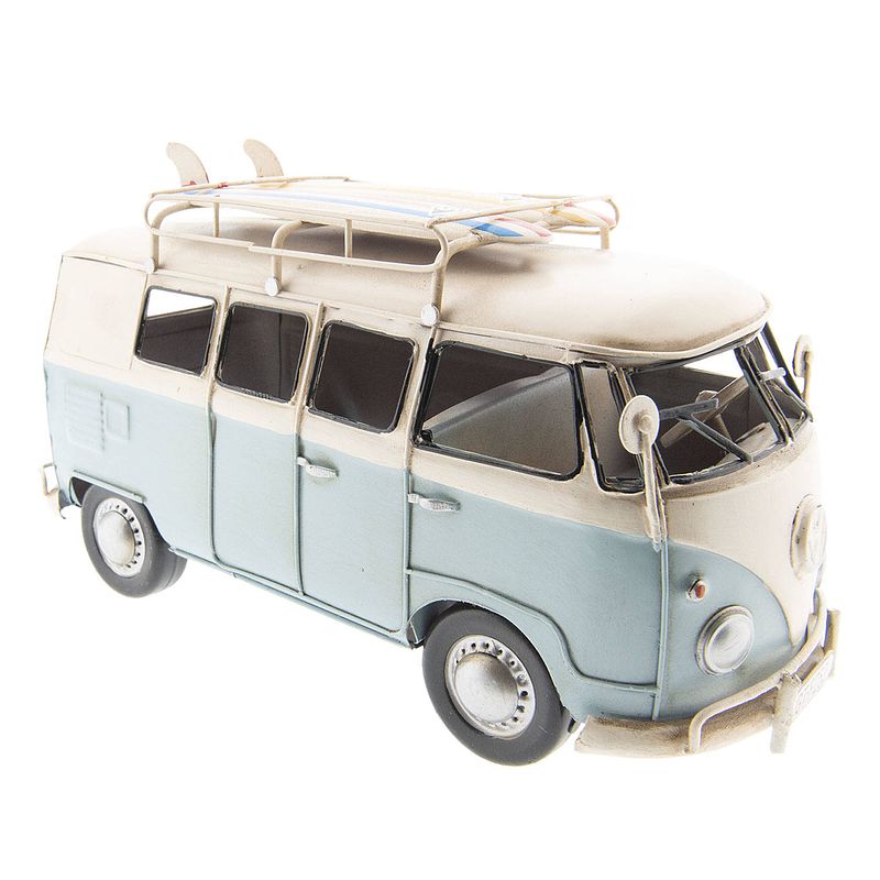 Foto van Clayre & eef blauwe vw bus model licentie 27*12*16 cm 6y2983