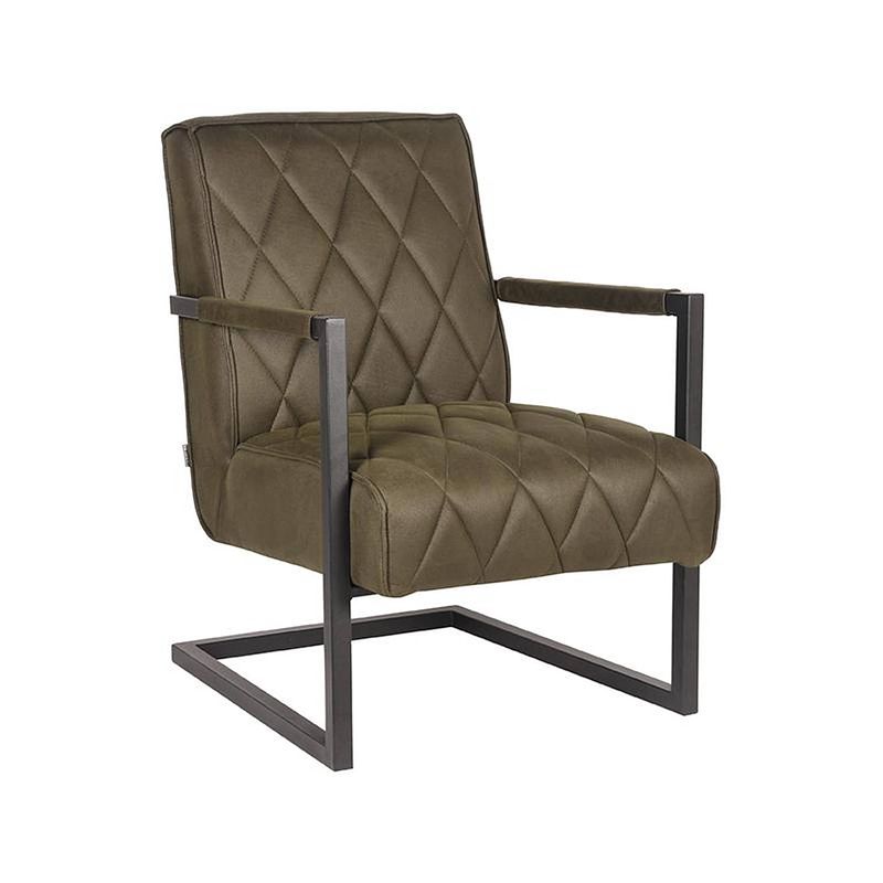 Foto van Label51 fauteuil denmark - army green - microfiber