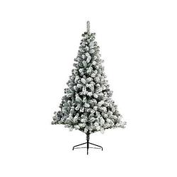 Foto van Kunst kerstboom imperial pine - 770 tips - met sneeuw - 210 cm