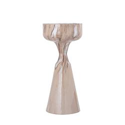 Foto van Ptmd maran cream shiny iron sidetable round s