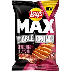 Foto van Lay's max double crunch ribbel chips spare ribs 140gr bij jumbo