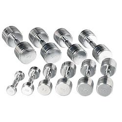 Foto van Bodytrading chromen dumbbells chdu - 7 kg per paar - chroom