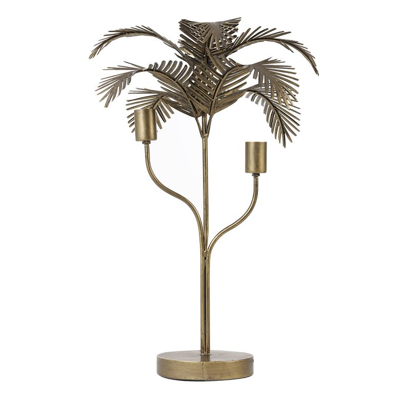 Foto van Light & living - tafellamp palm - 44x44x68cm - goud