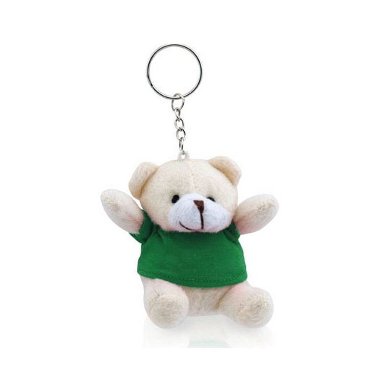 Foto van Pluche teddybeer knuffel sleutelhangers groen 8 cm - knuffel sleutelhangers