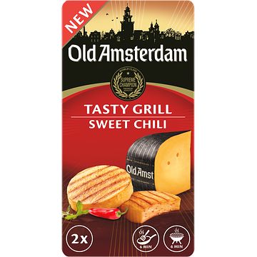 Foto van Old amsterdam tasty grill sweet chili kaas 2 x 70g bij jumbo