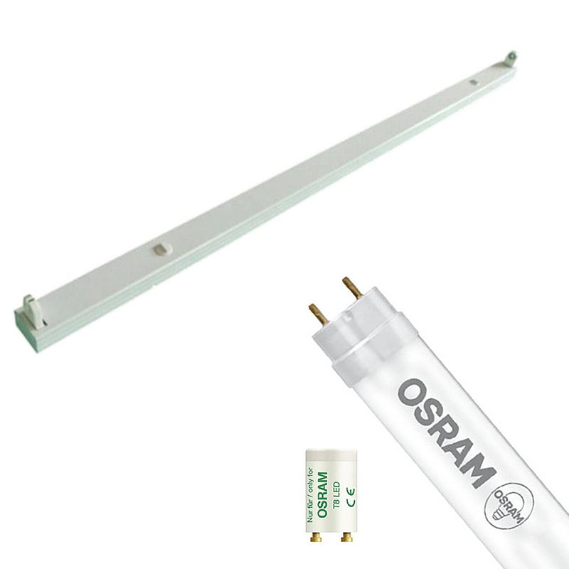 Foto van Led tl armatuur met t8 buis - osram substitube value em 865 - aigi dybolo - 150cm enkel - 19.1w - helder/koud wit 6500k