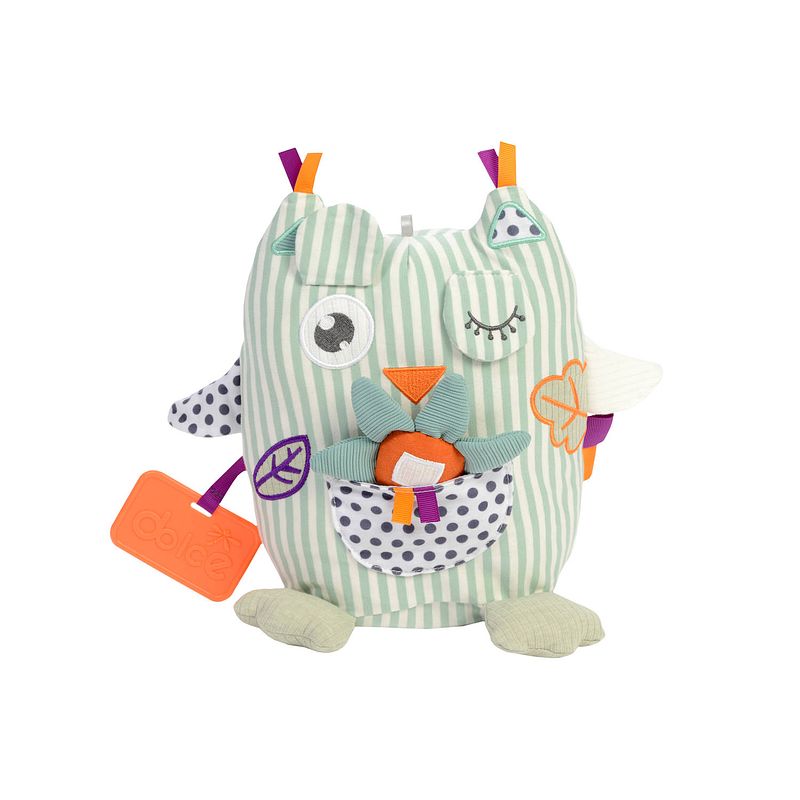 Foto van Dolce primo activiteitenknuffel uil winky - 25 cm