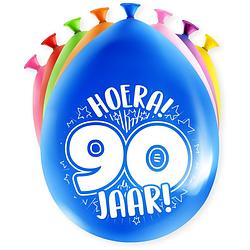 Foto van Paper dreams ballonnen party 90 jaar 18,5 x 11 cm latex 8 stuks